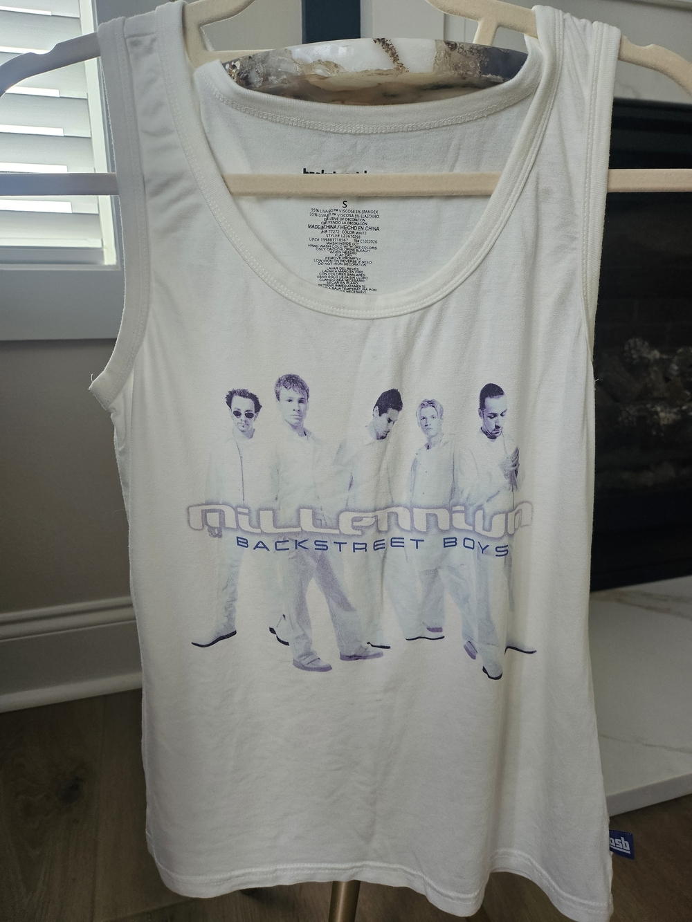 Backstreet Boys 'Millennium' White Graphic Tank Top